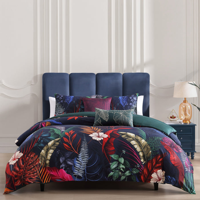 Bebejan Paradise 100% Cotton Sateen 5 Piece Reversible Comforter Set