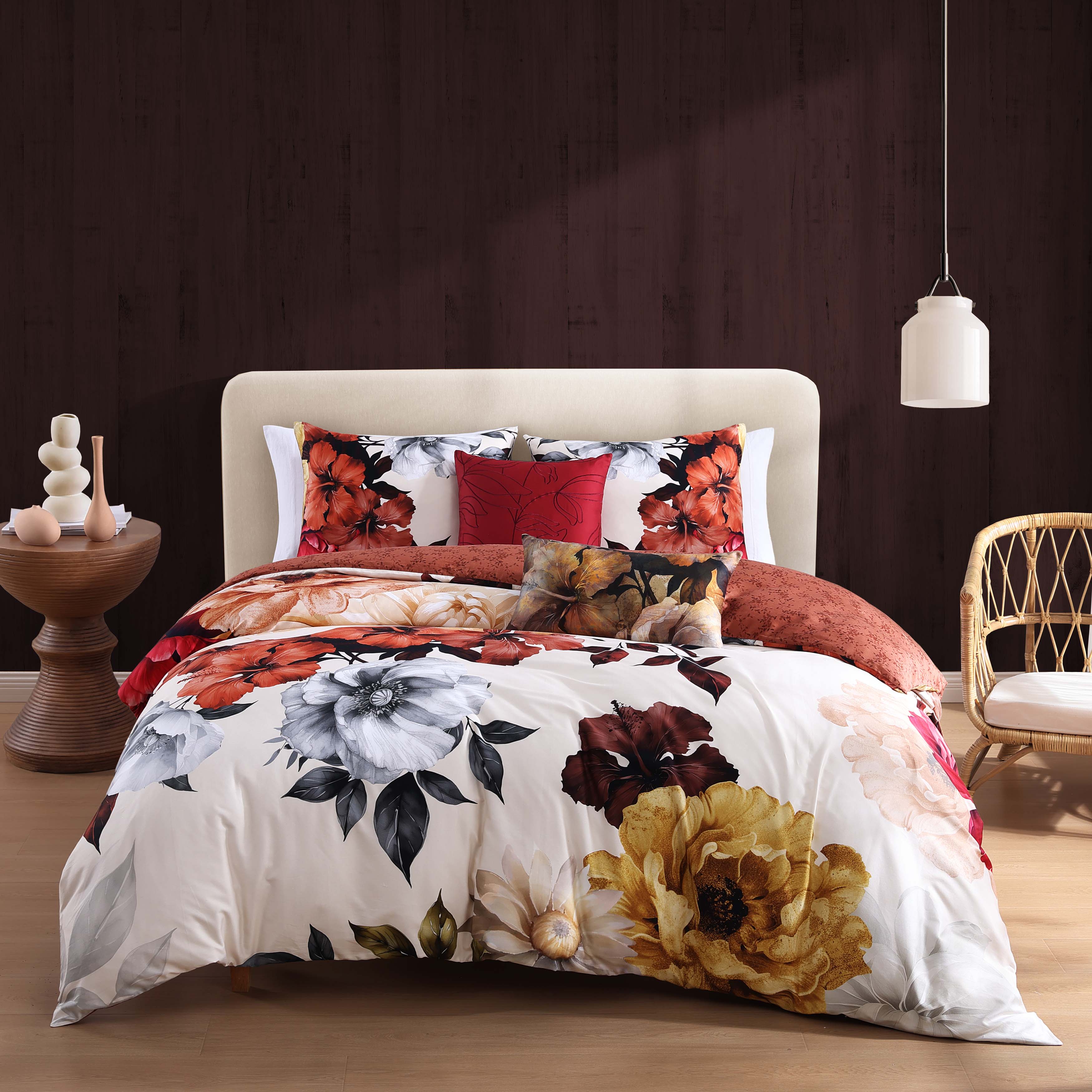 Bebejan Carnelian Flora 5 Piece Reversible Comforter Set Comforter Sets By Bebejan®