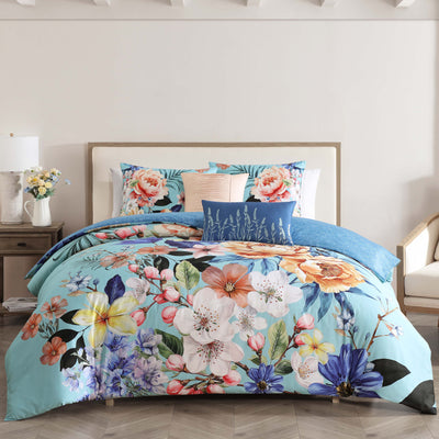 Bebejan Turquoise Reverie 5 Piece Reversible Comforter Set Comforter Sets By Bebejan®