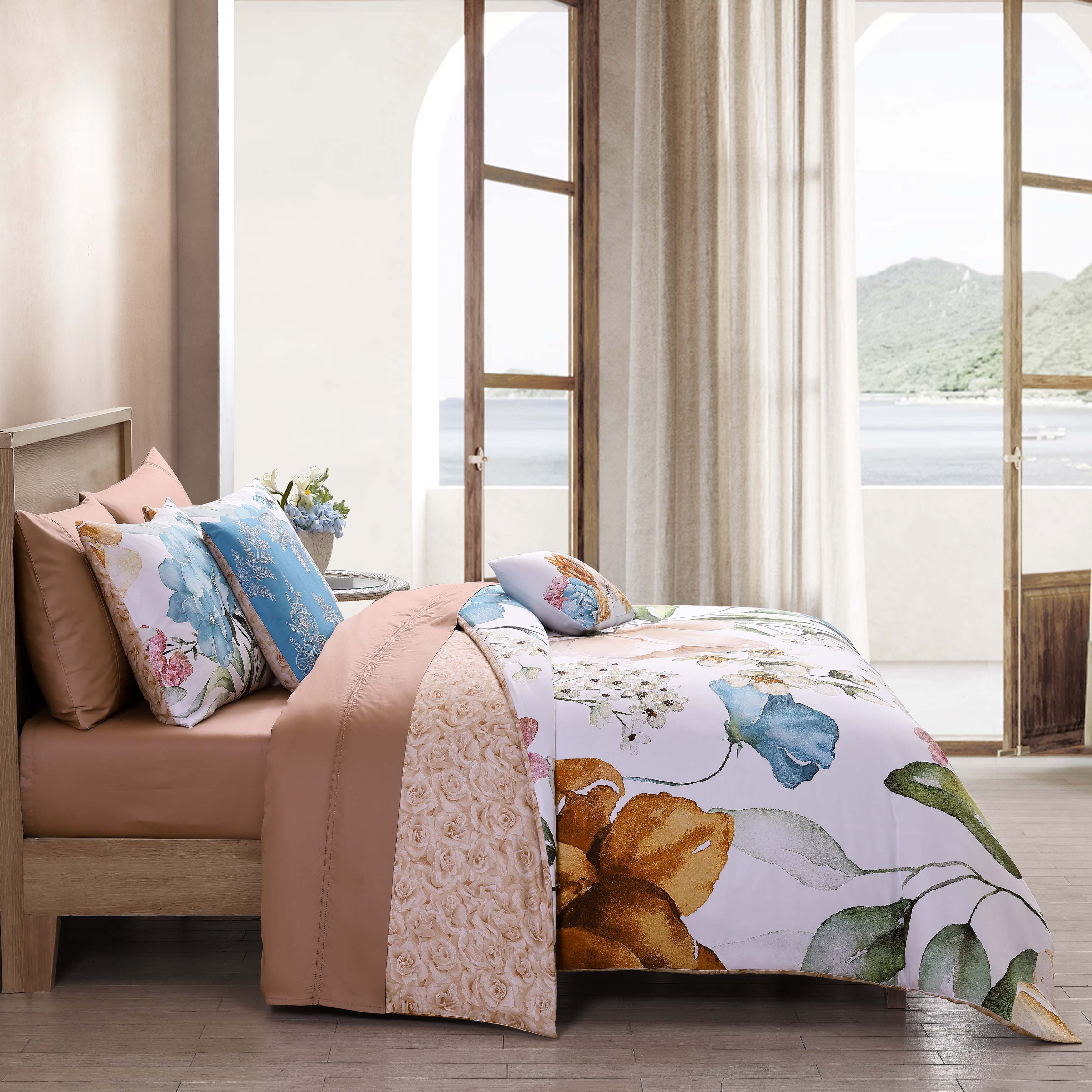 Maia 100% Cotton Designer Print 5-Piece Comforter Set