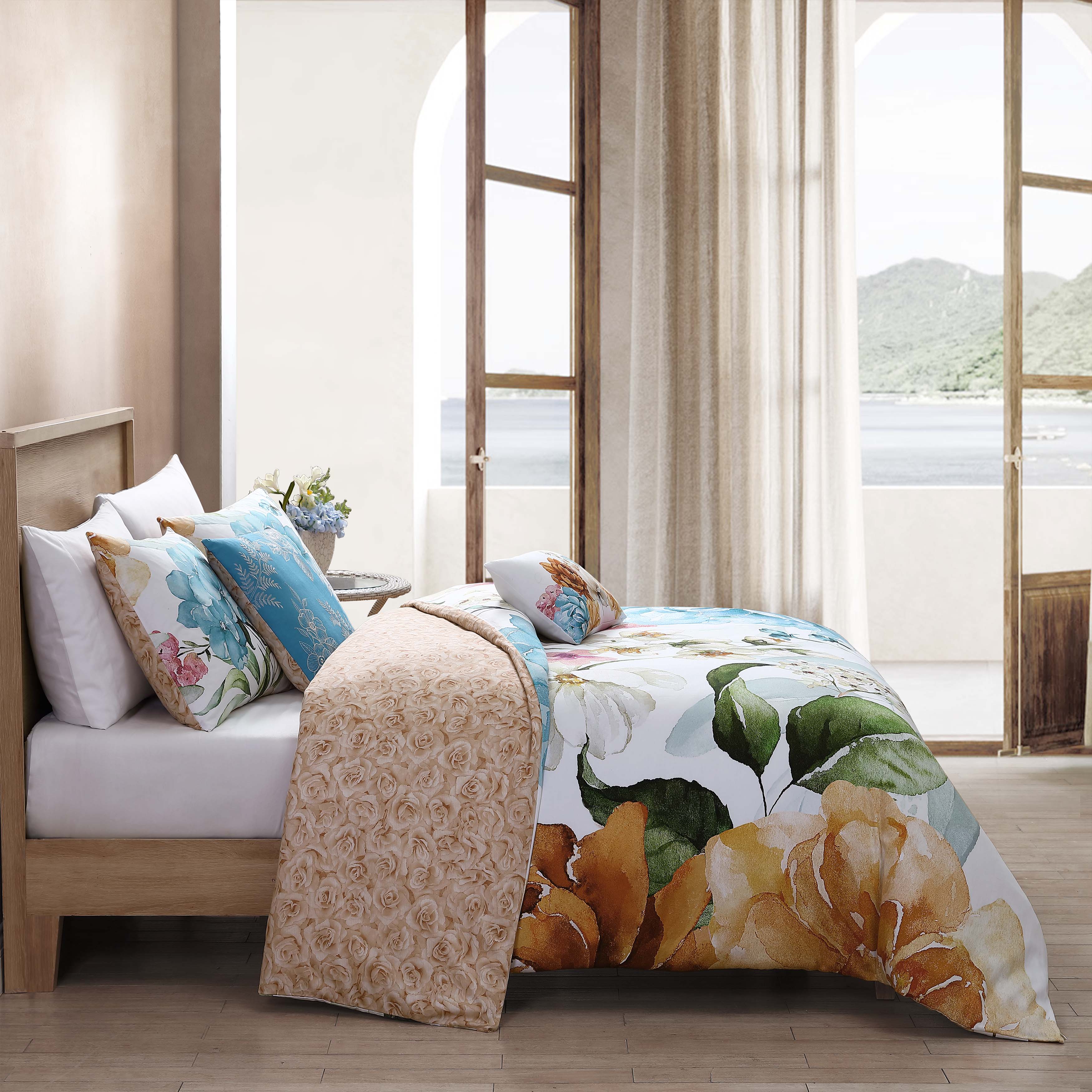 Maia 100% Cotton Designer Print 5-Piece Comforter Set