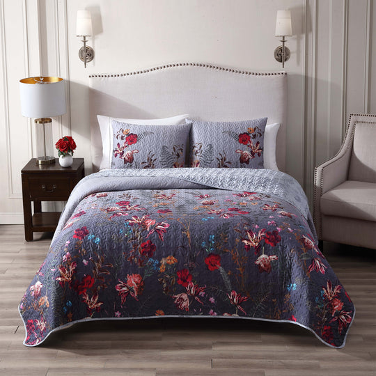 Nicole 100% Cotton Designer Print 3-Piece Quilt Set